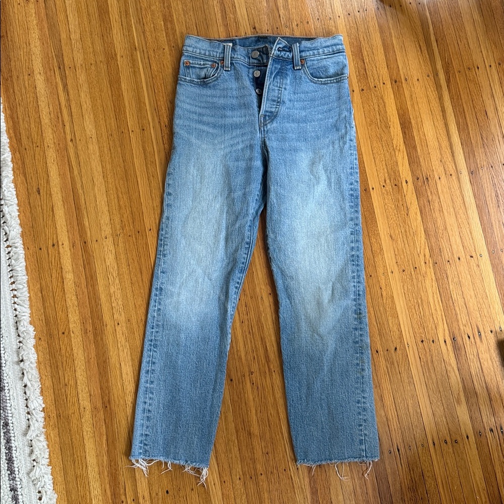 Levis Denim Jeans with Frayed Hem